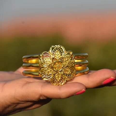 Ornate Brass Cuff Bracelet