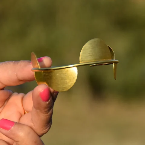 Artistic Brass Cuff Bracelet