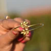 Delicate Brass Bangle Bracelet