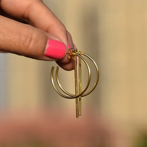 Minimalist Design Gold Hoop