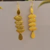 Handcrafted God Plated Brass Earrings