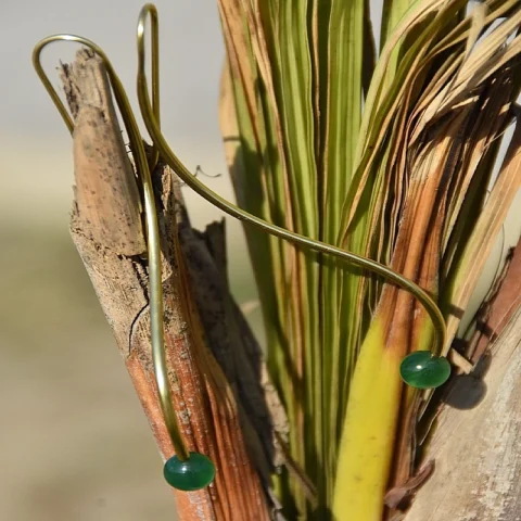 Modern Gold Plated Brass Fashion Earrings