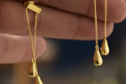 Captivating Gold Plated Brass Earrings