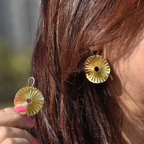 Fashion Brass Earrings