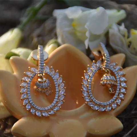 American Diamond Short Earrings