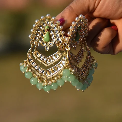 Indo Western Meenakari Earrings