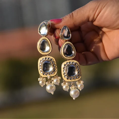 Indo Western Meenakari Earring