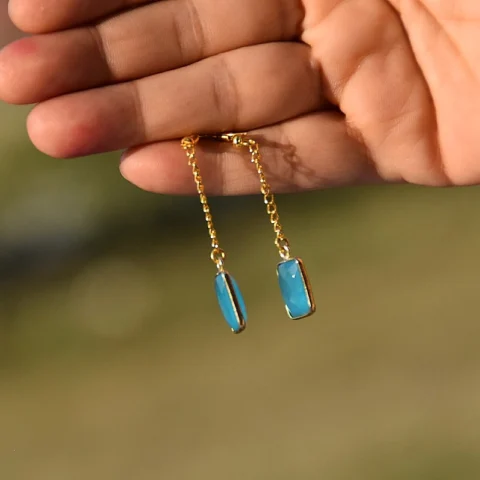 Brass Dangler Earrings Light