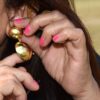 Teardrop Shaped Drop Earrings - Image 2