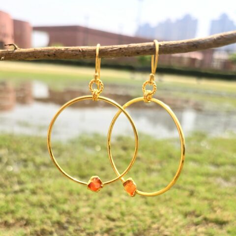 Bali with Uncut Stone- Orange