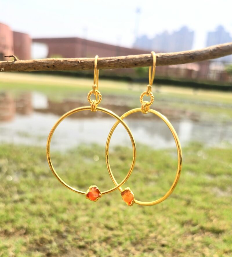 Bali with Uncut Stone- Orange