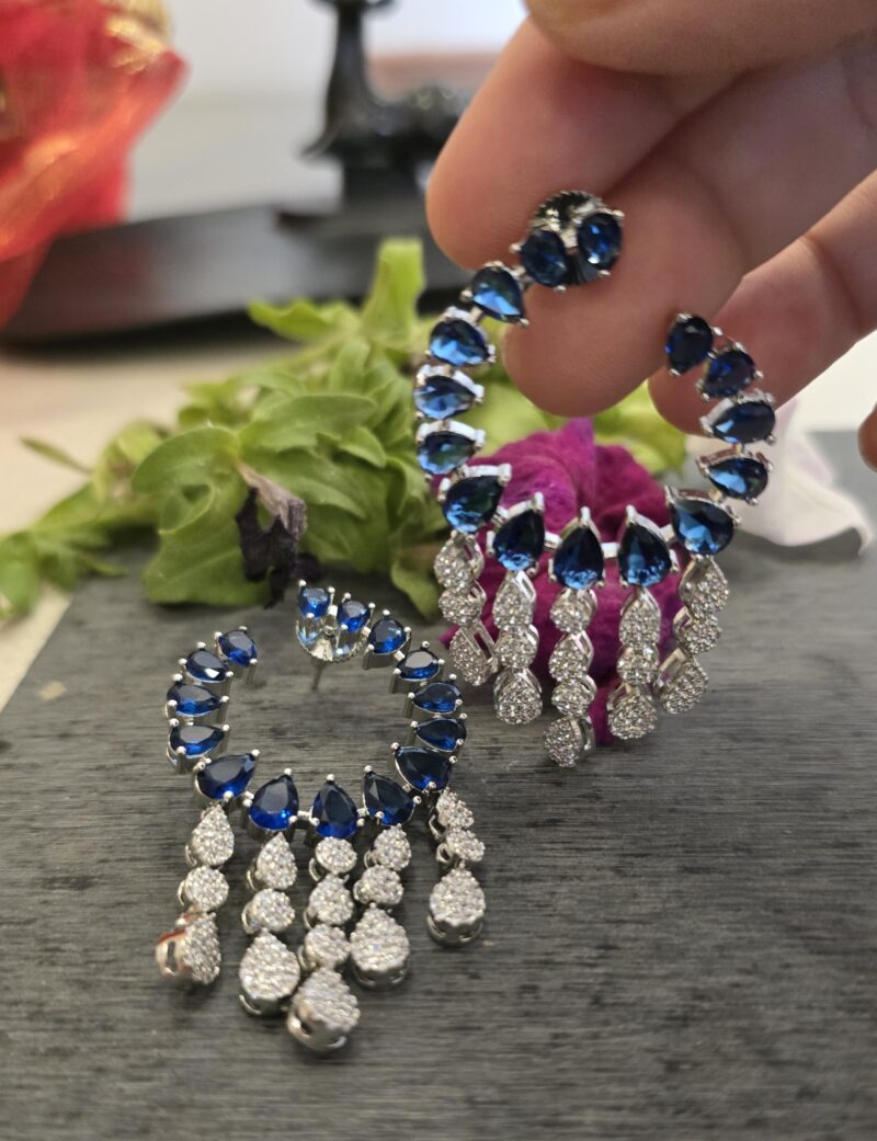 Sapphire & Diamond Earrings