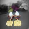 Baroque Pearl & Gemstone Drop Earrings