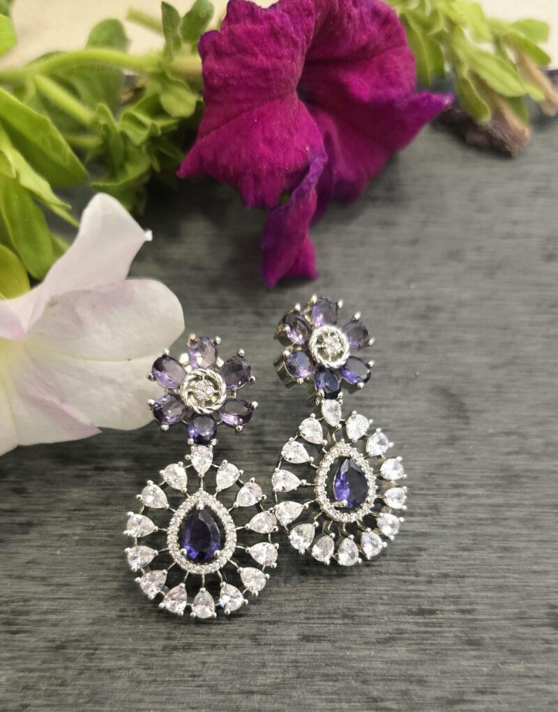 Deep Purple Sparkle Earrings