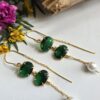 Emerald & Pearl Sui Dhaga Earrings