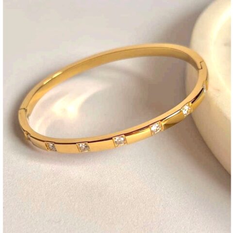 Sparkle Oval Bangle Bracelet